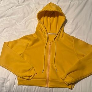 Yellow zip up hoodie